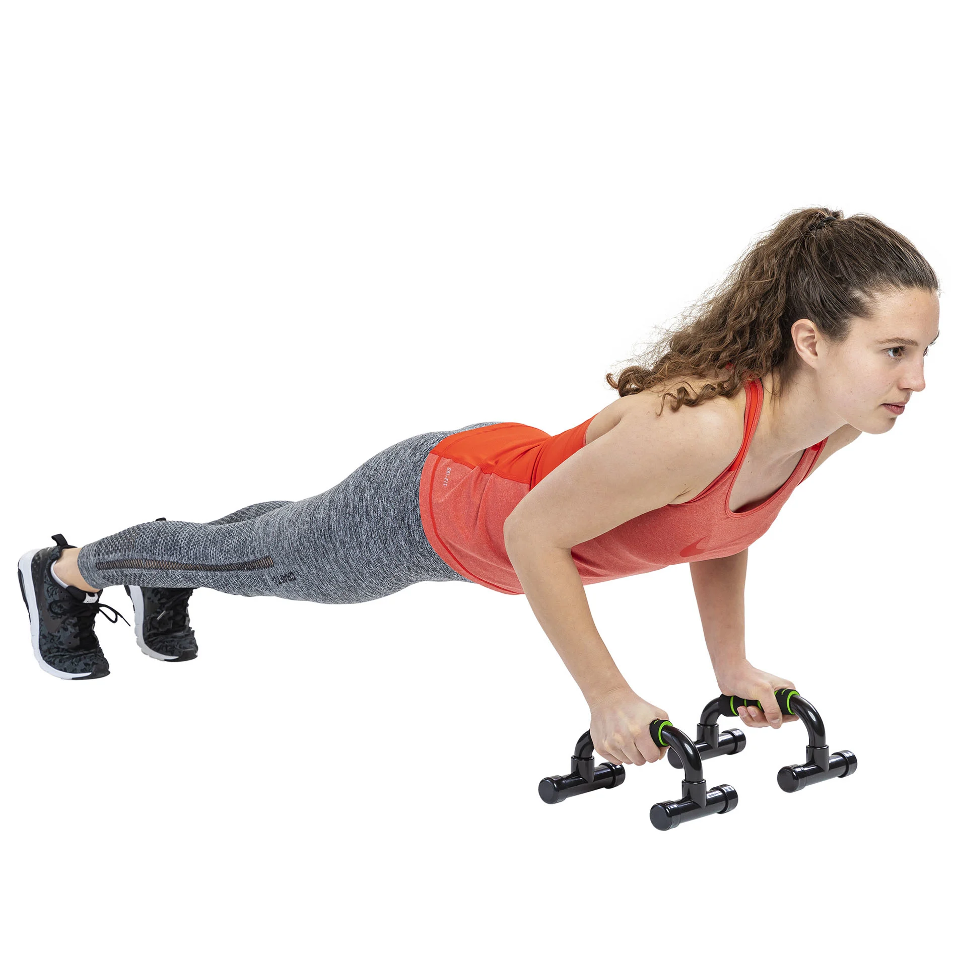 Kätekõverdustoed TUNTURI Push Up Bar PVC, must-roheline