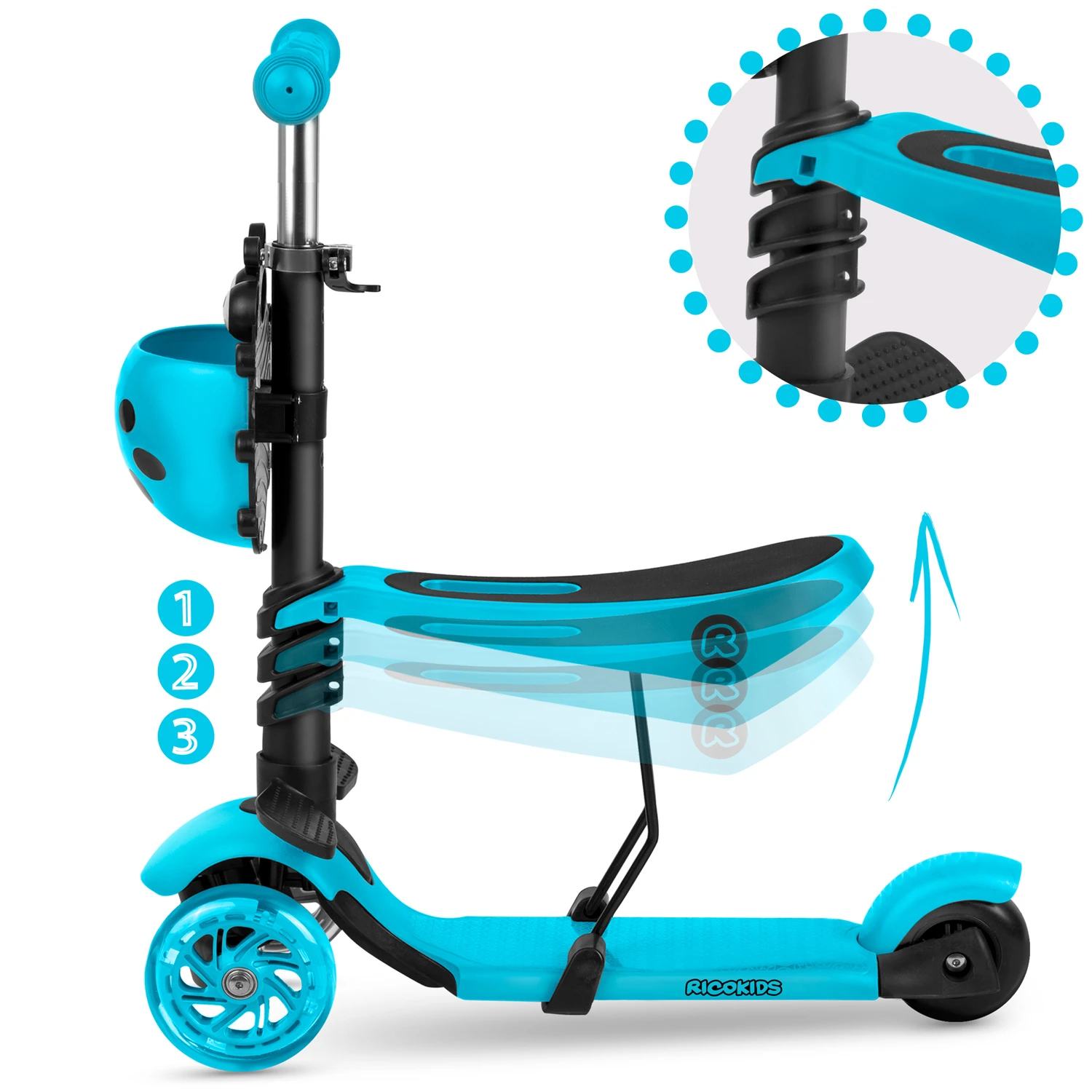 Laste tõukeratas RICOKIDS Buggy, sinine
