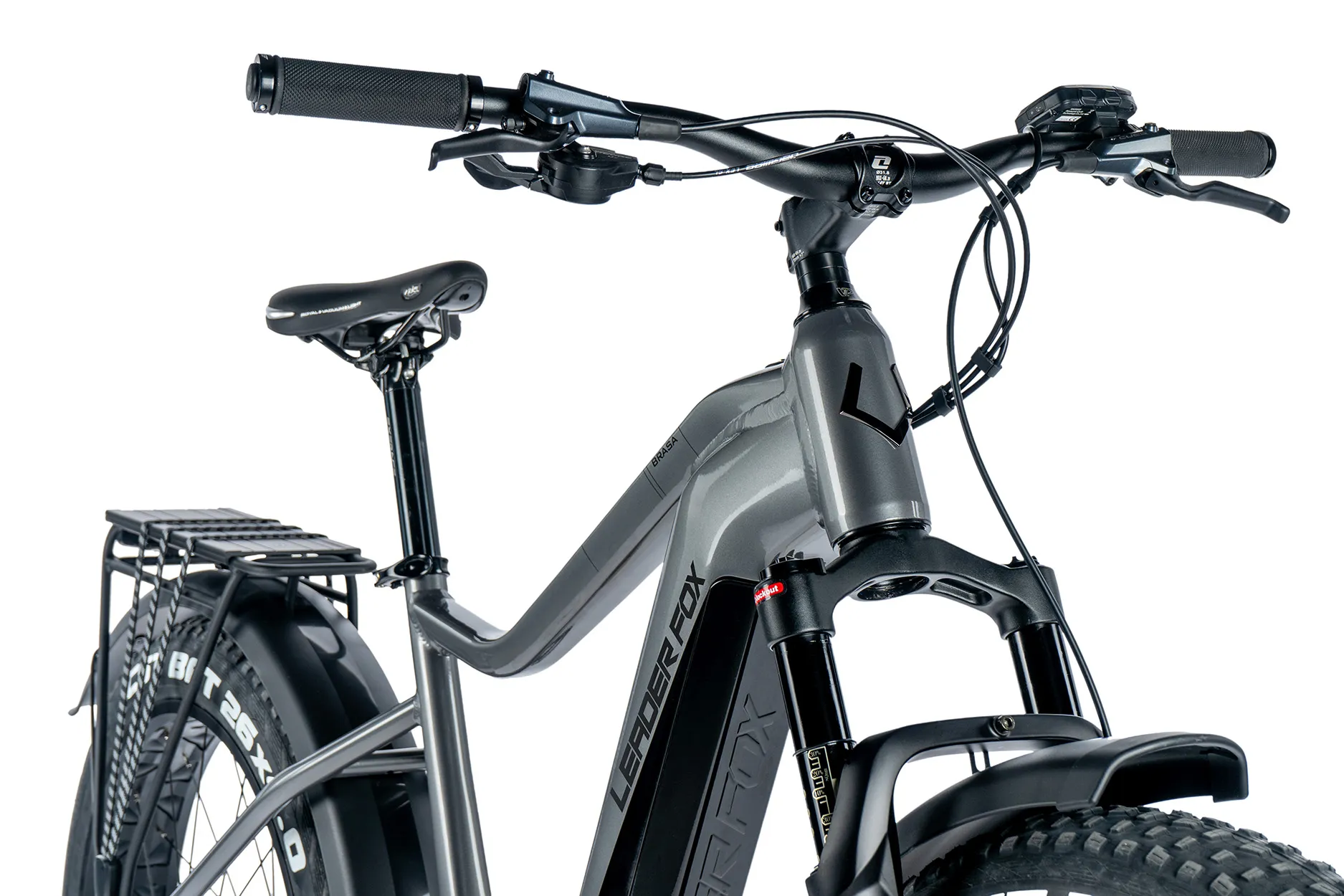 Elektriline fatbike LEADER FOX Brasa 26″: Grey (L)