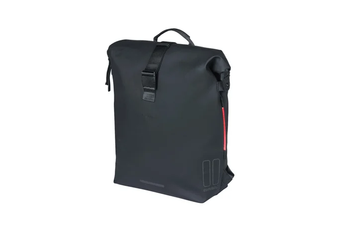 Seljakott pakiraamikinnitusega BASIL SoHo Nordlicht, 17 L, LED, must