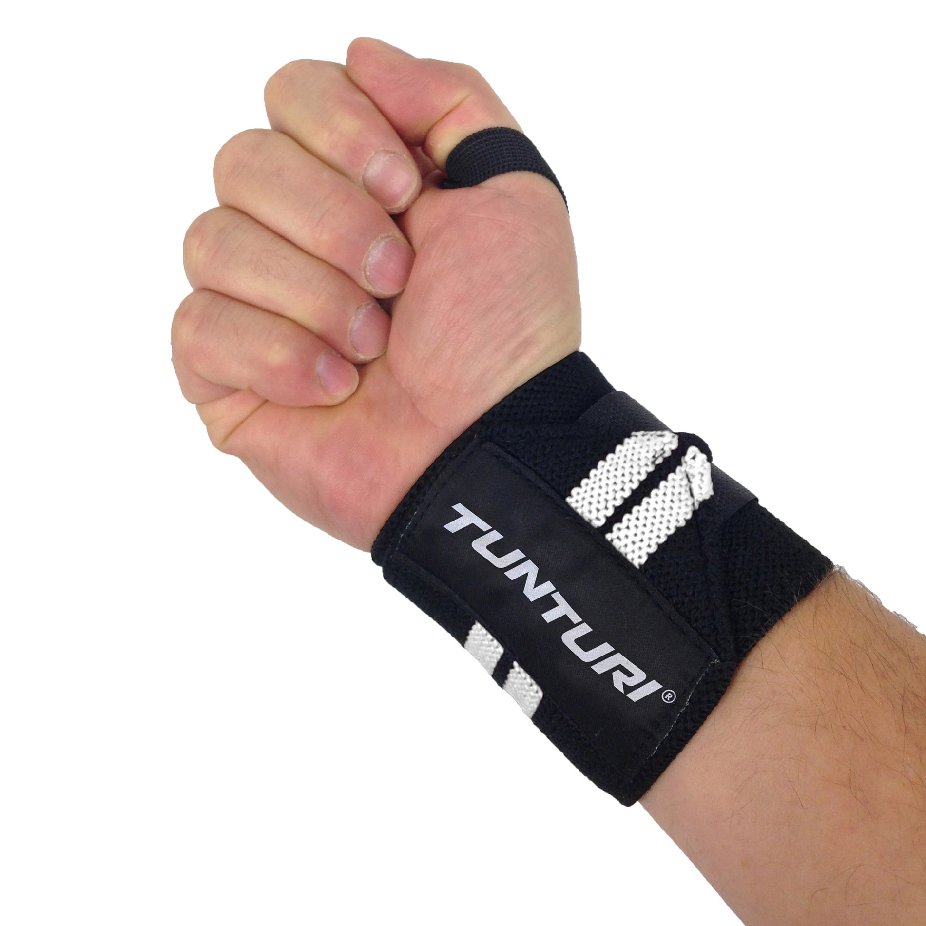 Randmerihmad TUNTURI Wrist Wraps, valged