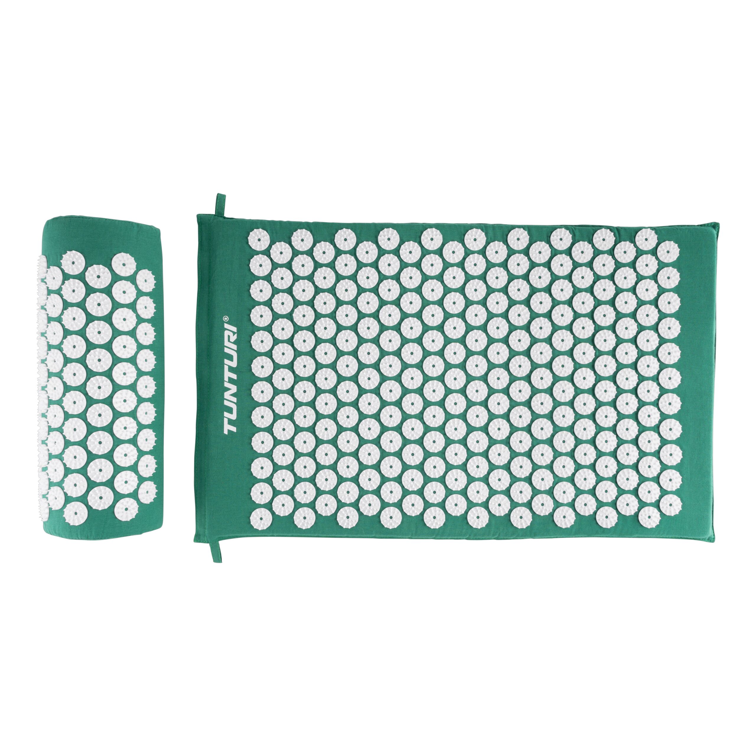 Punktimassaaži matt ja padi Tunturi Acupressure Mat And Pillow, Green