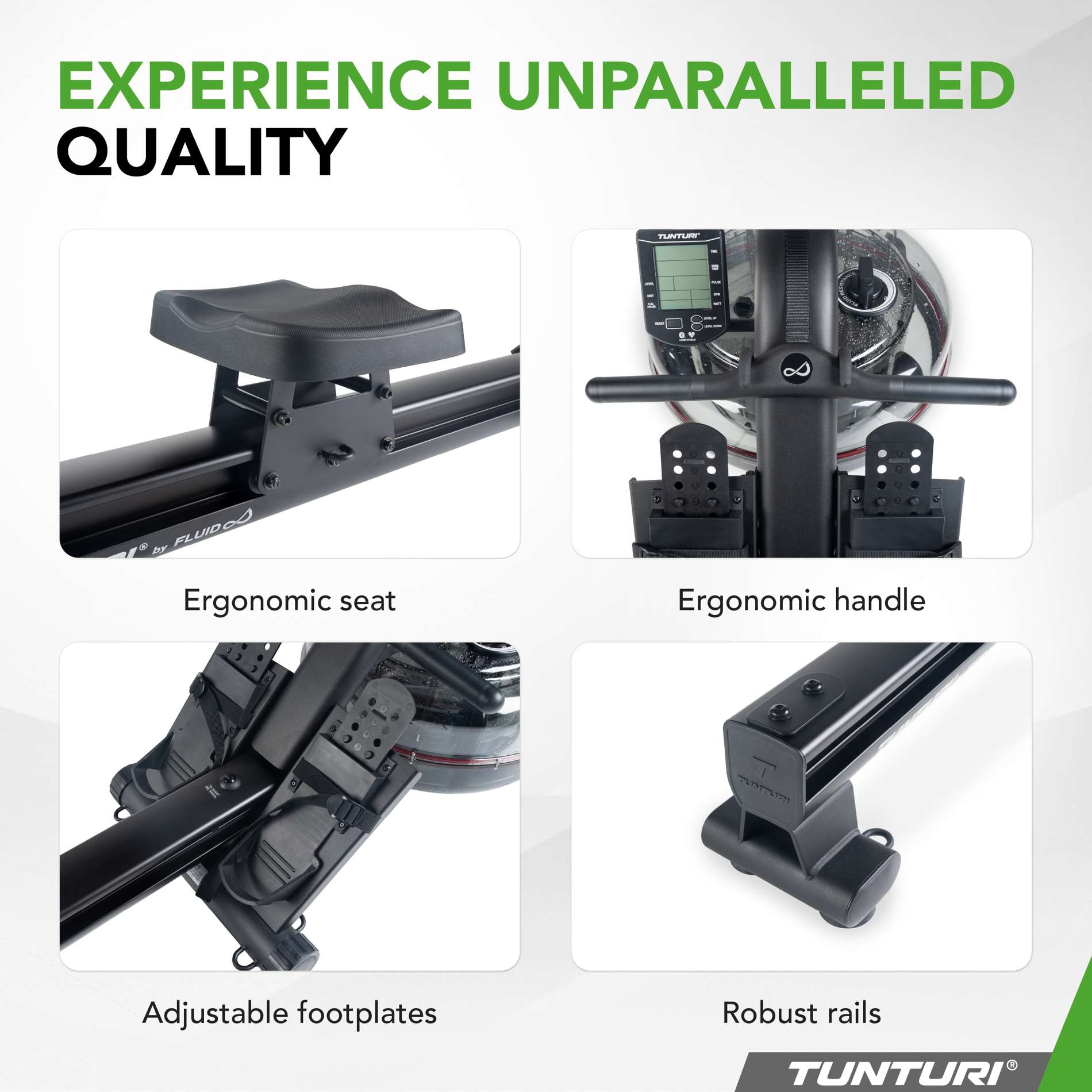 Sõudeergomeeter TUNTURI FitRow 90i by Fluid