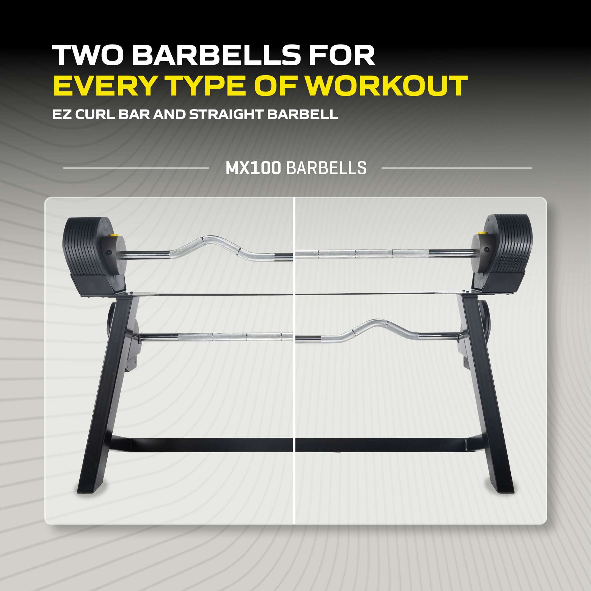 Reguleeritav tõstekang TUNTURI MX100 Barbell 12,8 – 45,5 kg