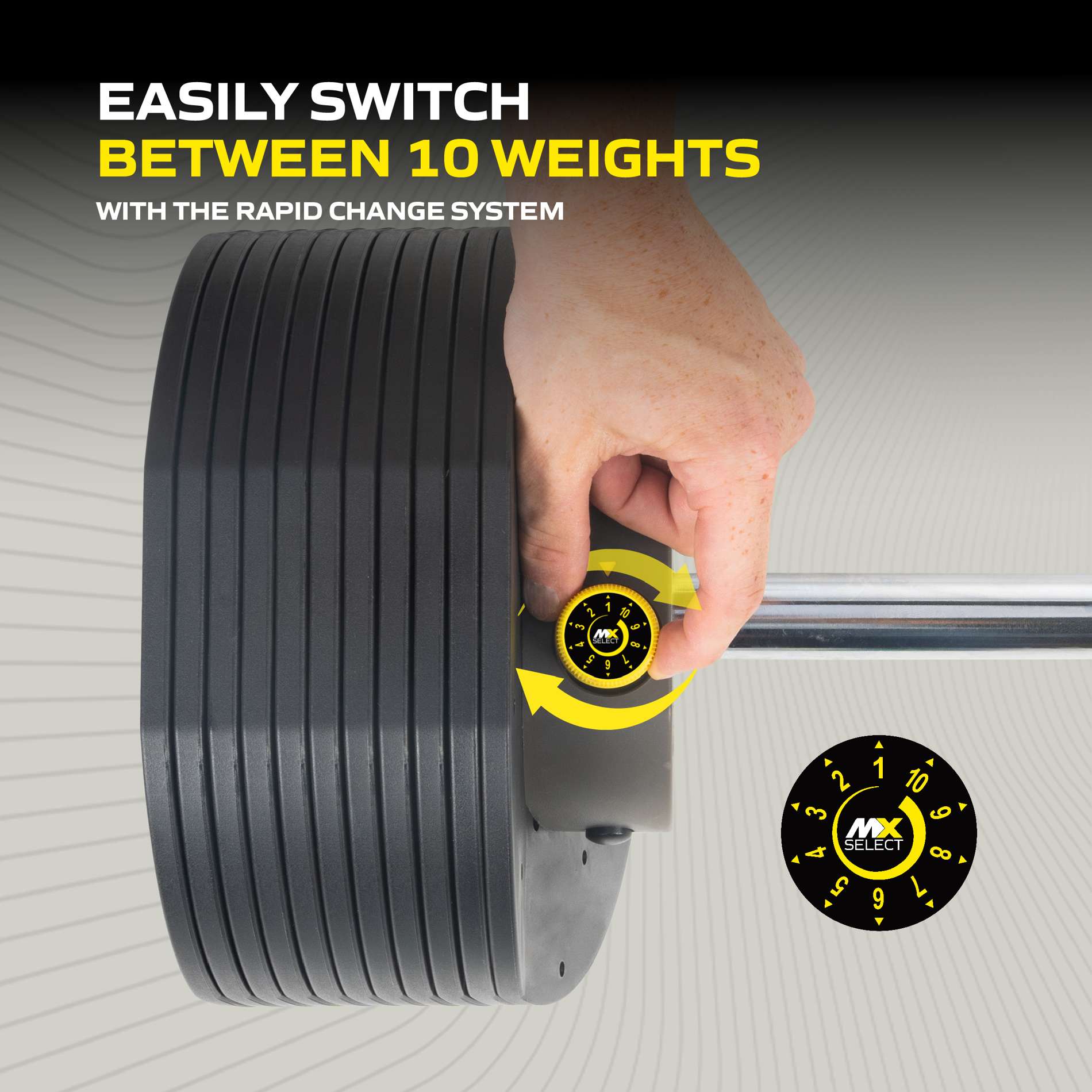 Reguleeritav tõstekang TUNTURI MX100 Barbell 12,8 – 45,5 kg