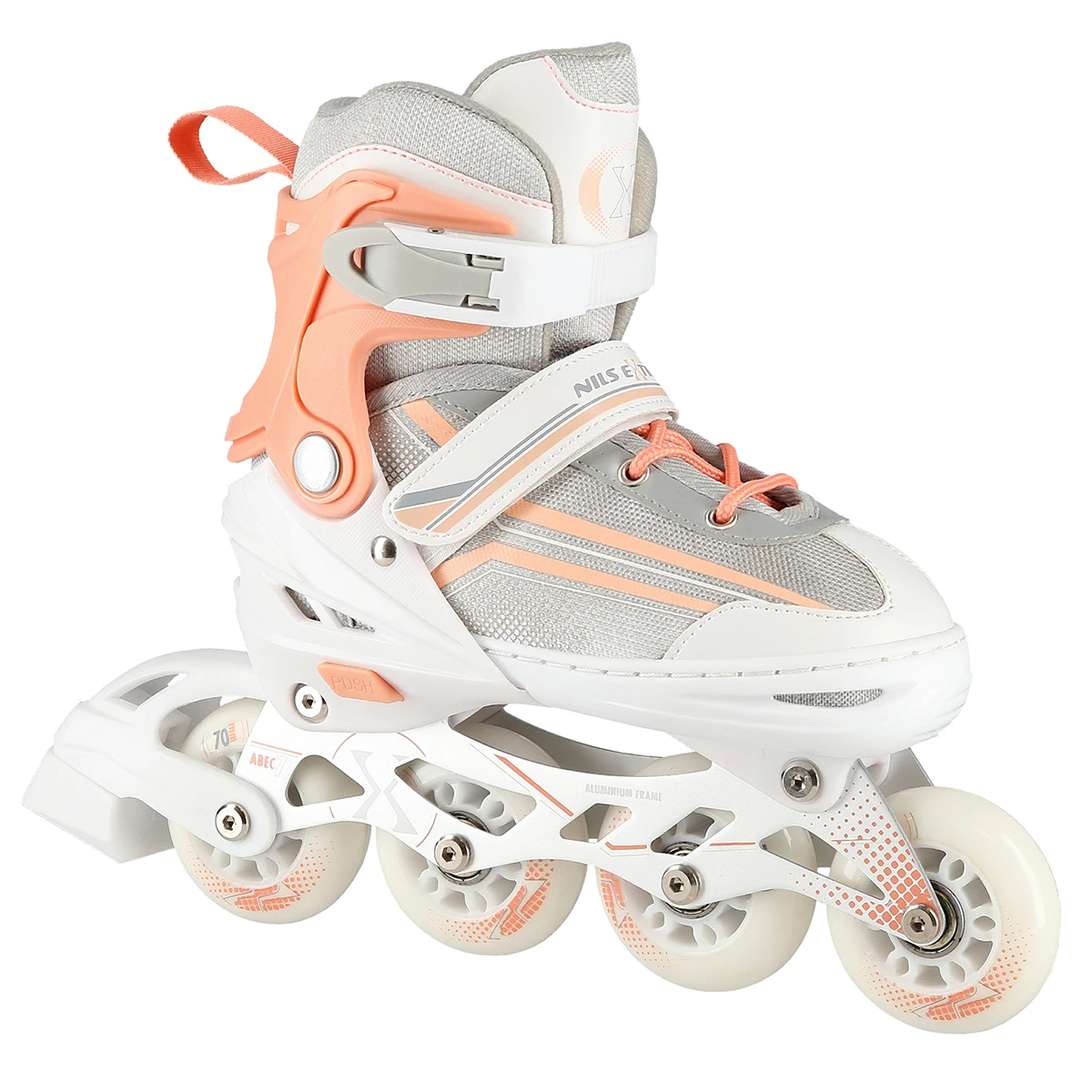 2in1 (rull)uisud NILS EXTREME NH18190 In-line Skates/Figure Ice Skates, M (34-38), White/Pink