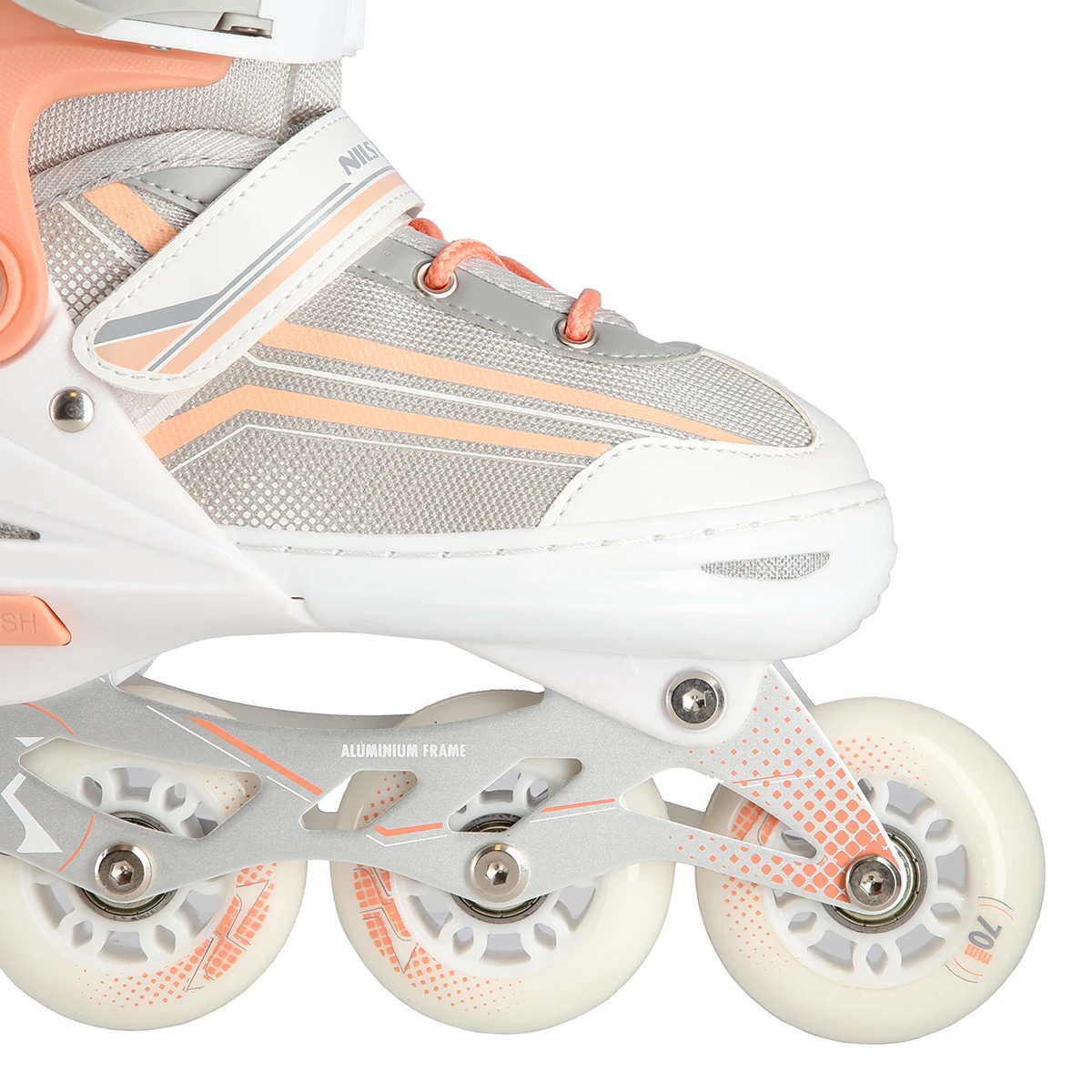 2in1 (rull)uisud NILS EXTREME NH18190 In-line Skates/Figure Ice Skates, M (34-38), White/Pink
