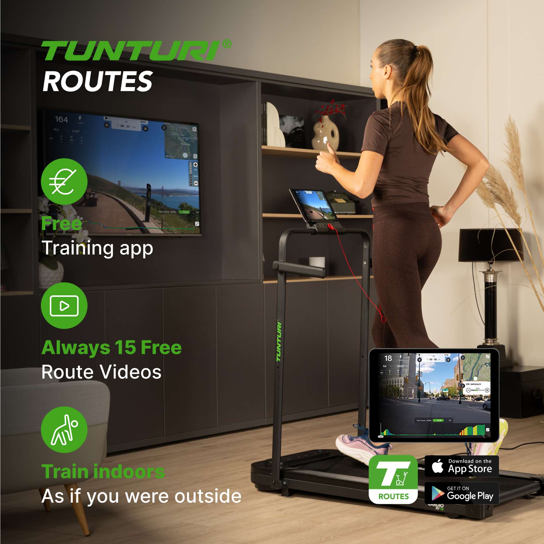 Jooksulint TUNTURI Cardio Fit T5 with Bluetooth