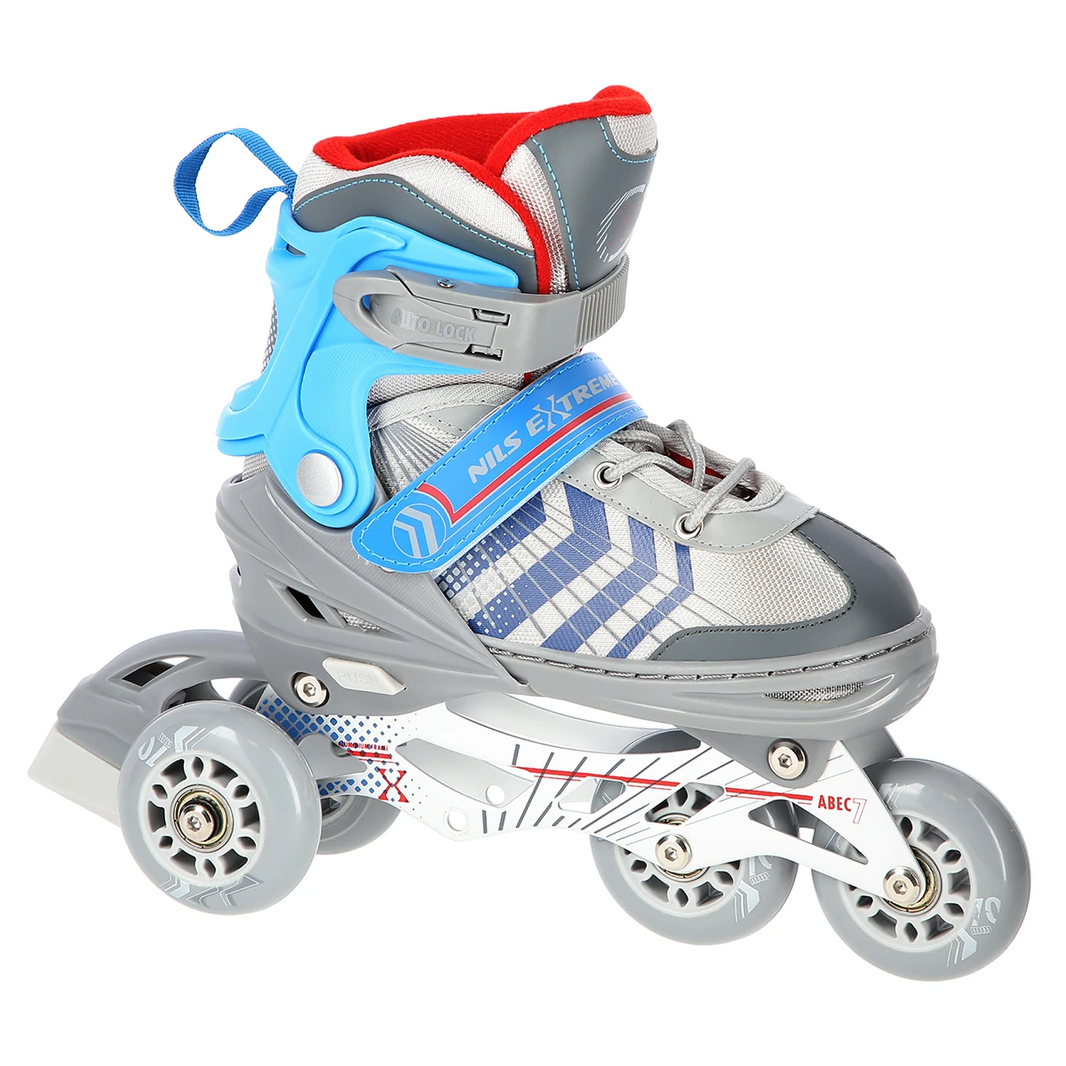 4in1 (rull)uisud NILS EXTREME NH18192 In-line Skates/Hockey Ice Skates, S (29-33), Grey/Blue