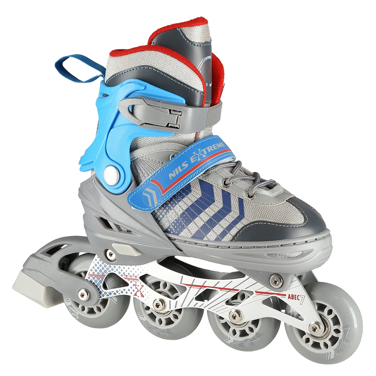 4in1 (rull)uisud NILS EXTREME NH18192 In-line Skates/Hockey Ice Skates, S (29-33), Grey/Blue