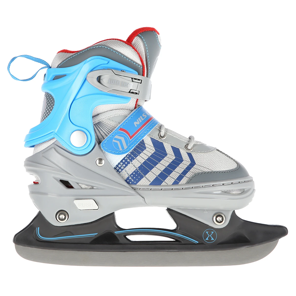 4in1 (rull)uisud NILS EXTREME NH18192 In-line Skates/Hockey Ice Skates, L (39-43), Grey/Blue