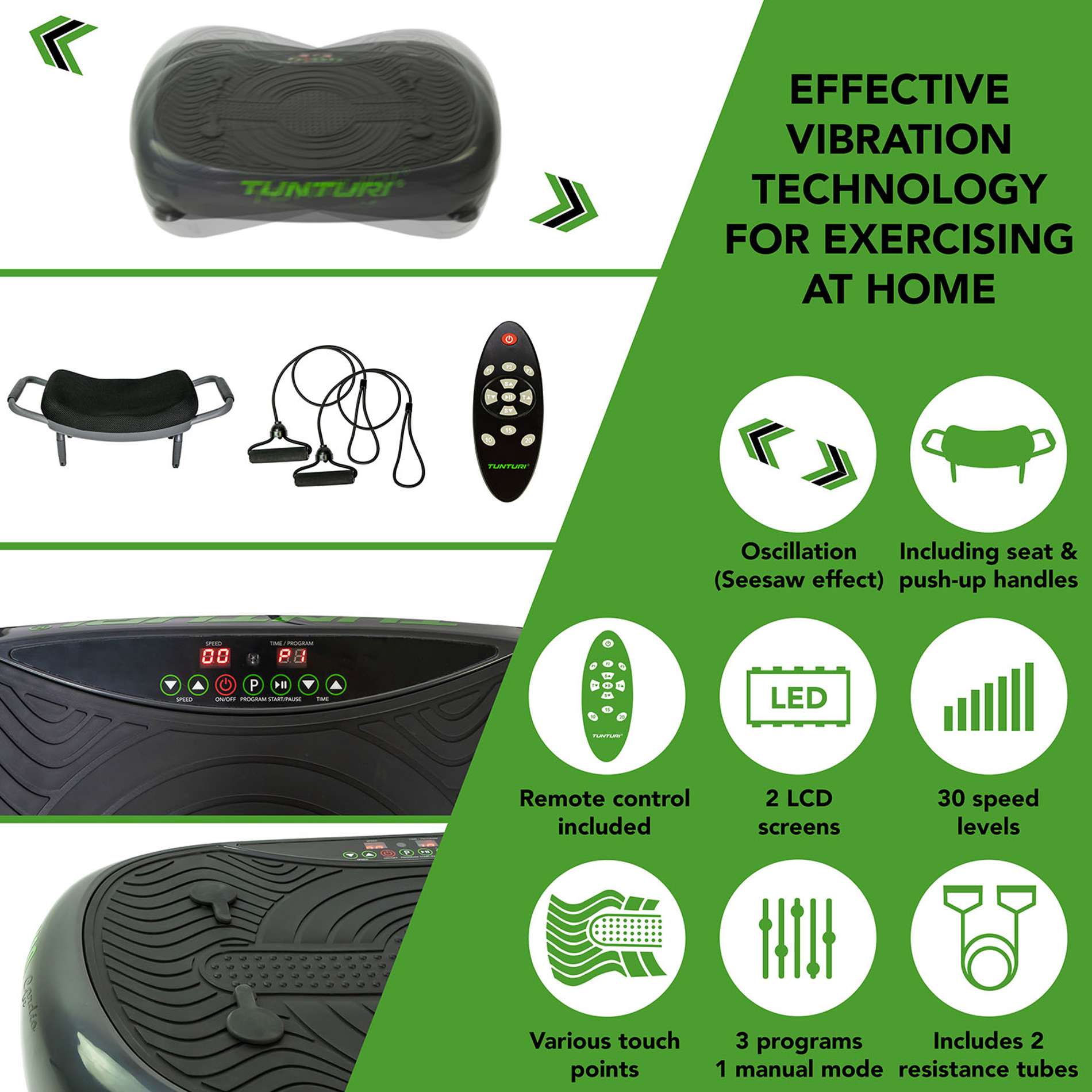 Vibratsiooniplaat TUNTURI Cardio Fit V10