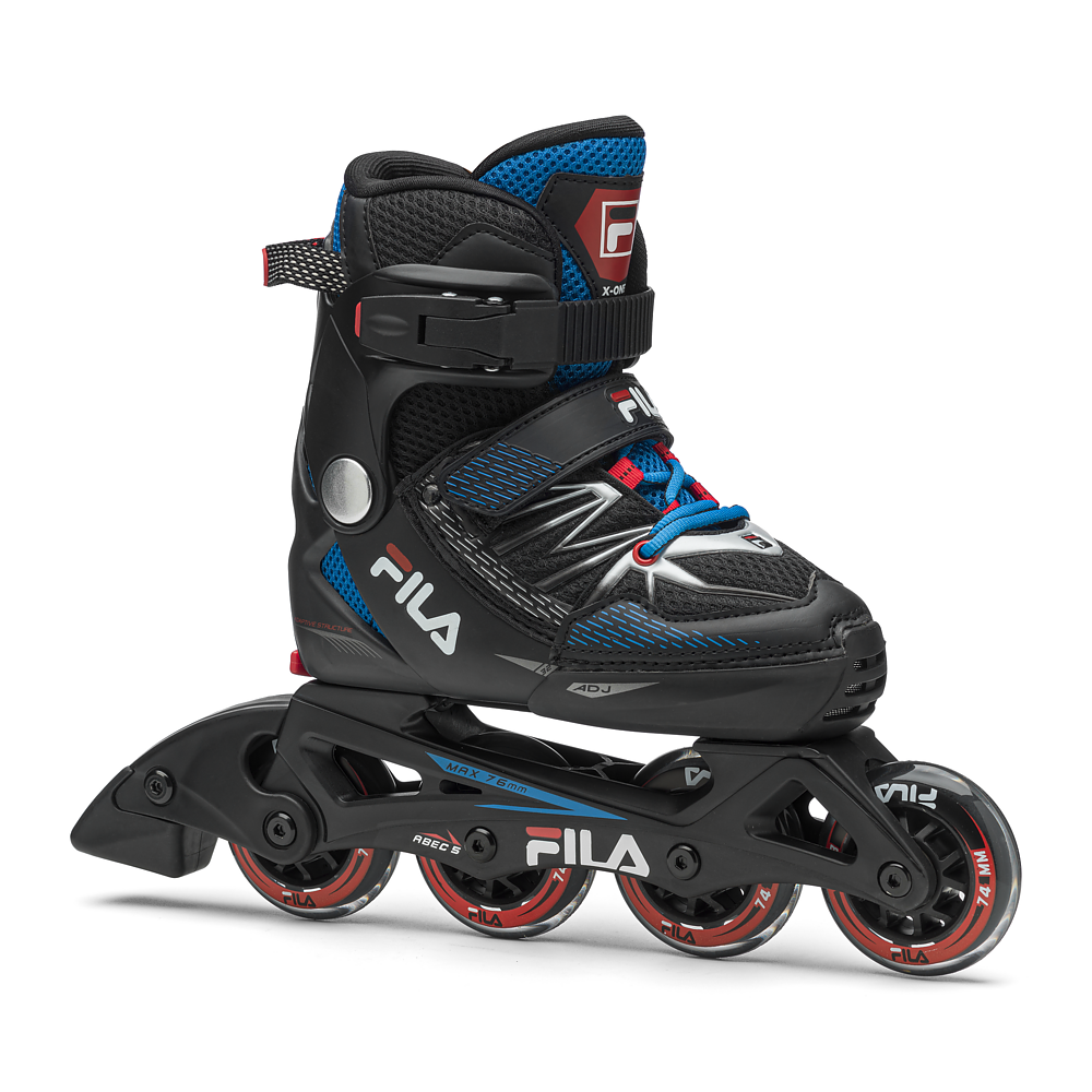 Laste rulluisud FILA X-One, Black/Blue/Red (M)
