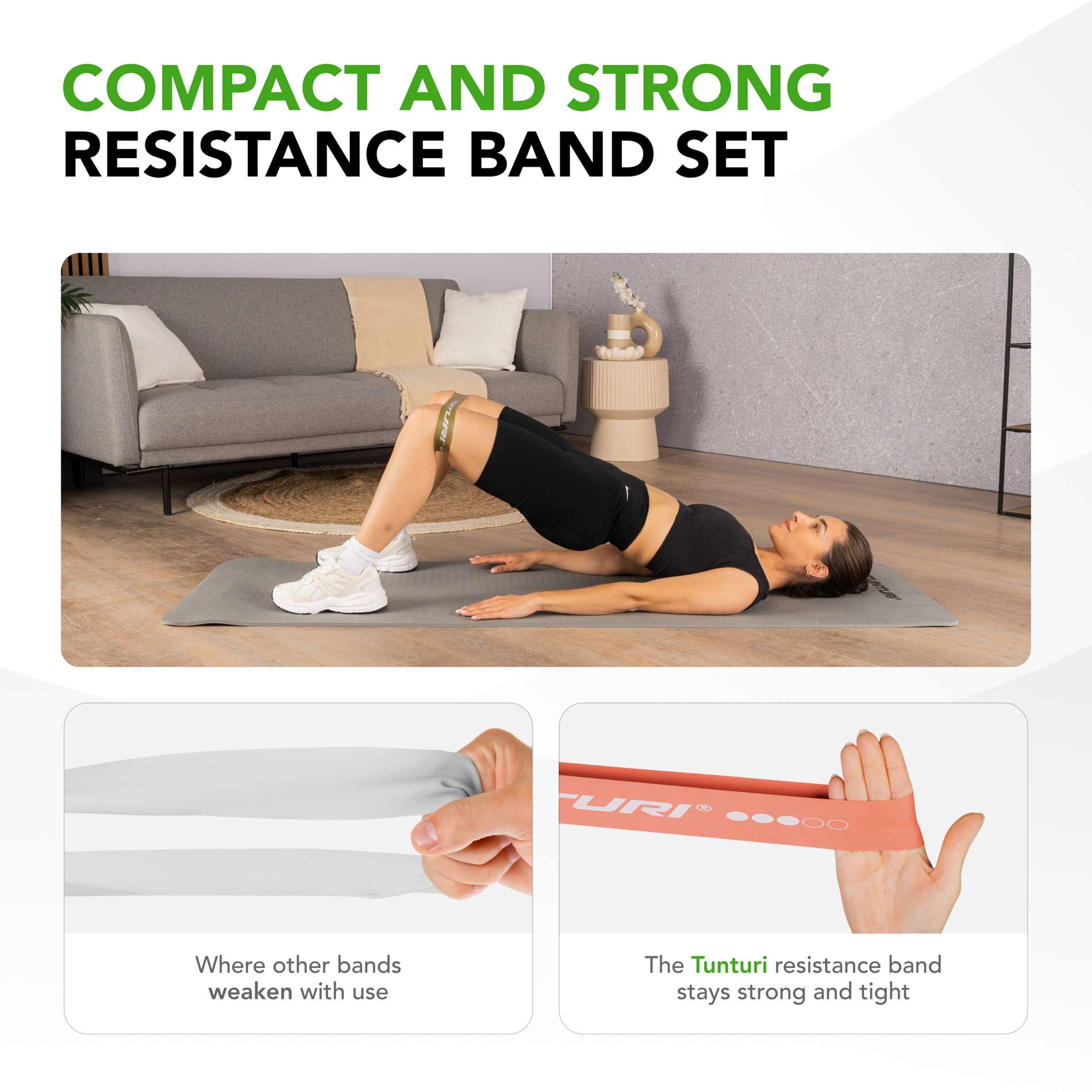 Võimlemiskummide komplekt TUNTURI Mini Resistance Band Set, 5 tk