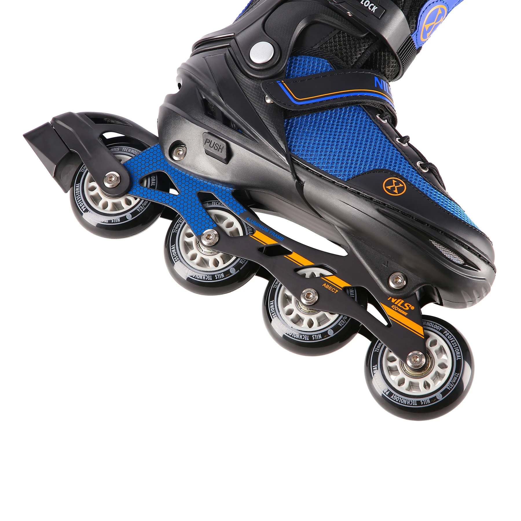 2in1 (rull)uisud NILS EXTREME NH18188 In-line Skates/Hockey Ice Skates, must-sinine-oranž, M (34-38)