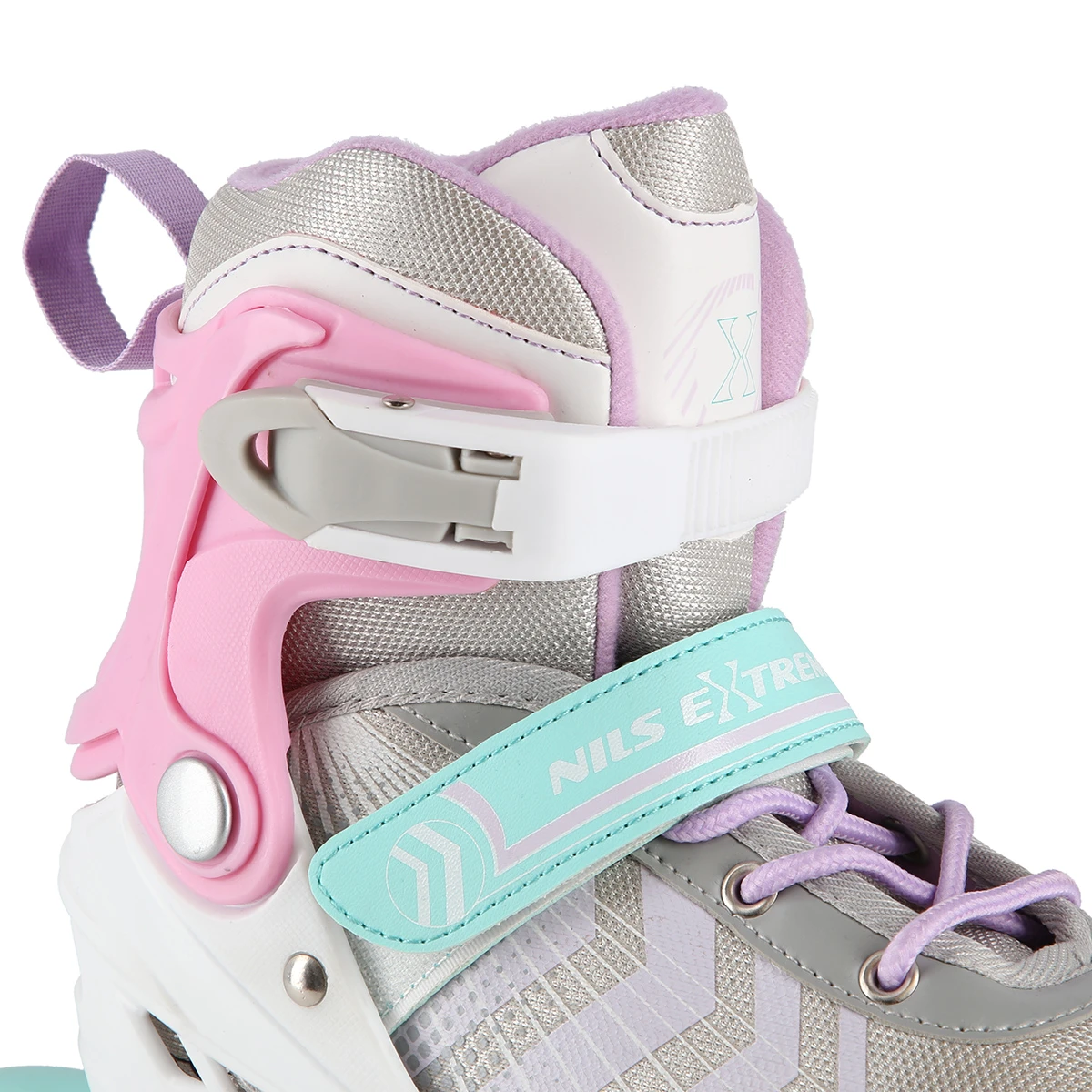 4in1 (rull)uisud NILS EXTREME NH18192,  In-line Skates/Hockey Ice Skates, S (29-33), Pink/Mint/White
