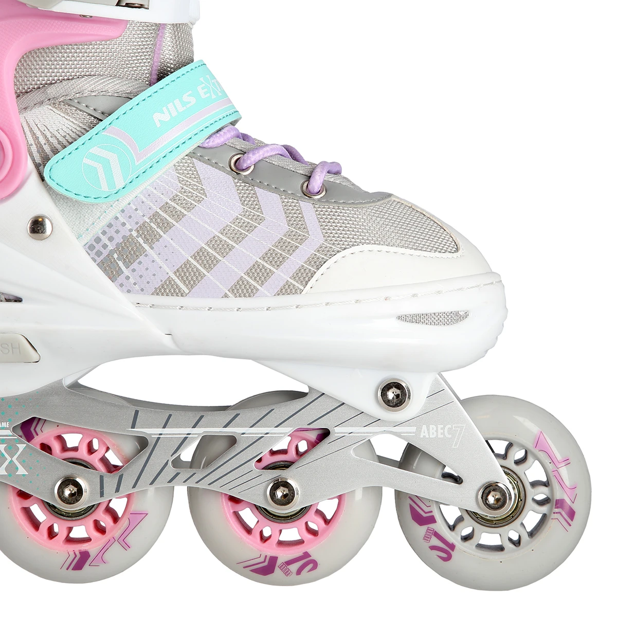 4in1 (rull)uisud NILS EXTREME NH18192,  In-line Skates/Hockey Ice Skates, S (29-33), Pink/Mint/White