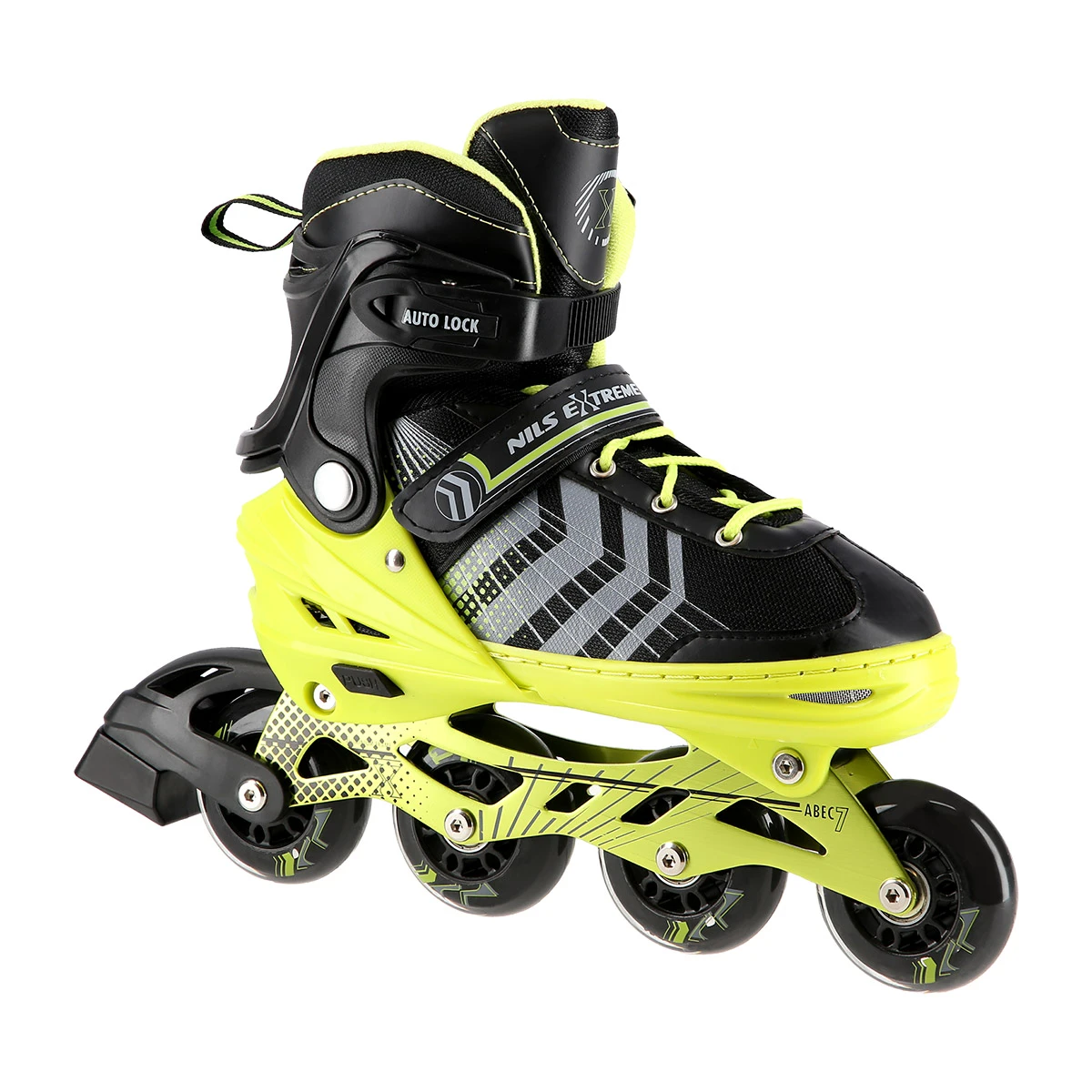 4in1 (rull)uisud NILS EXTREME NH18192 In-line Skates/Hockey Ice Skates, M (34-38), Black/Green
