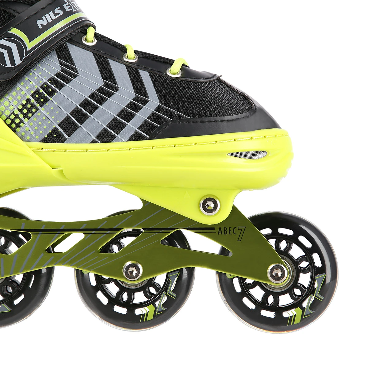 4in1 (rull)uisud NILS EXTREME NH18192 In-line Skates/Hockey Ice Skates, M (34-38), Black/Green