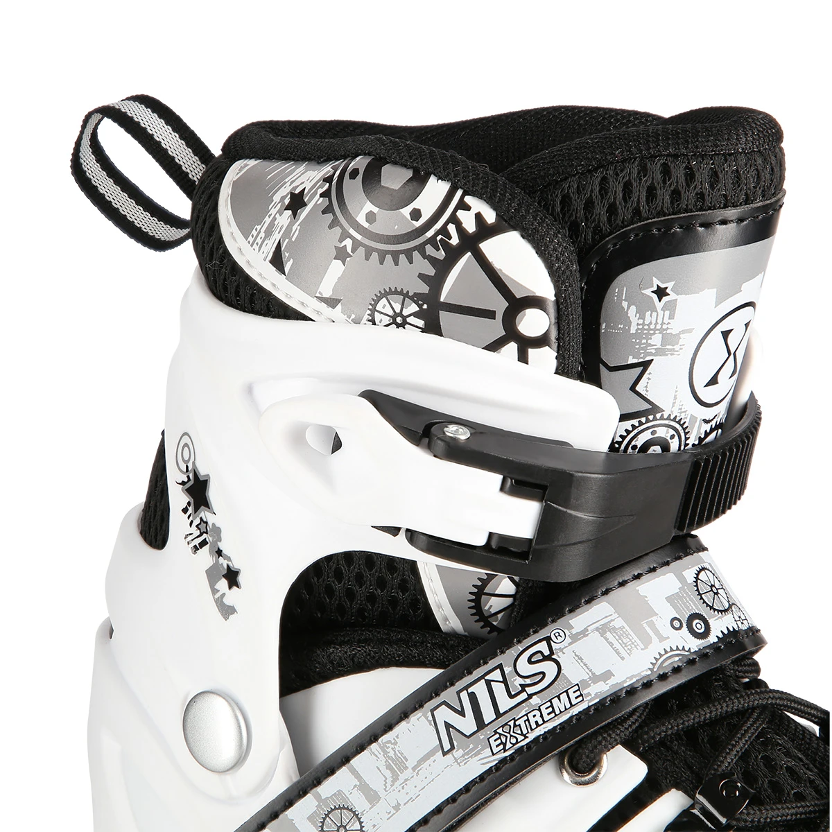 4in1 (rull)uisud NILS EXTREME NH10905 LED In-line Skates/Hockey Ice Skates, M (35-38), White/Black