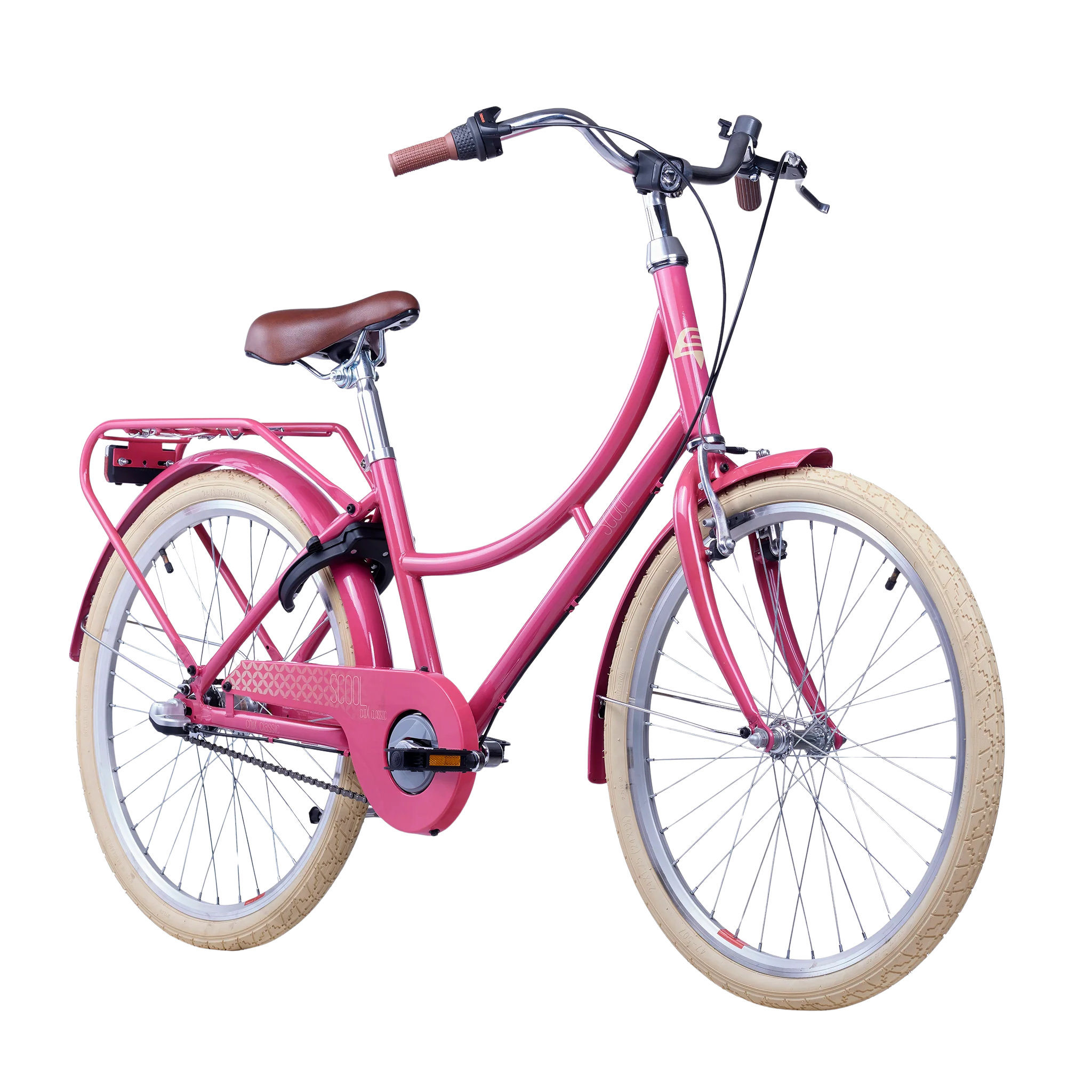 Laste jalgratas S’COOL chiX Classic, 24″ Berry/Beige