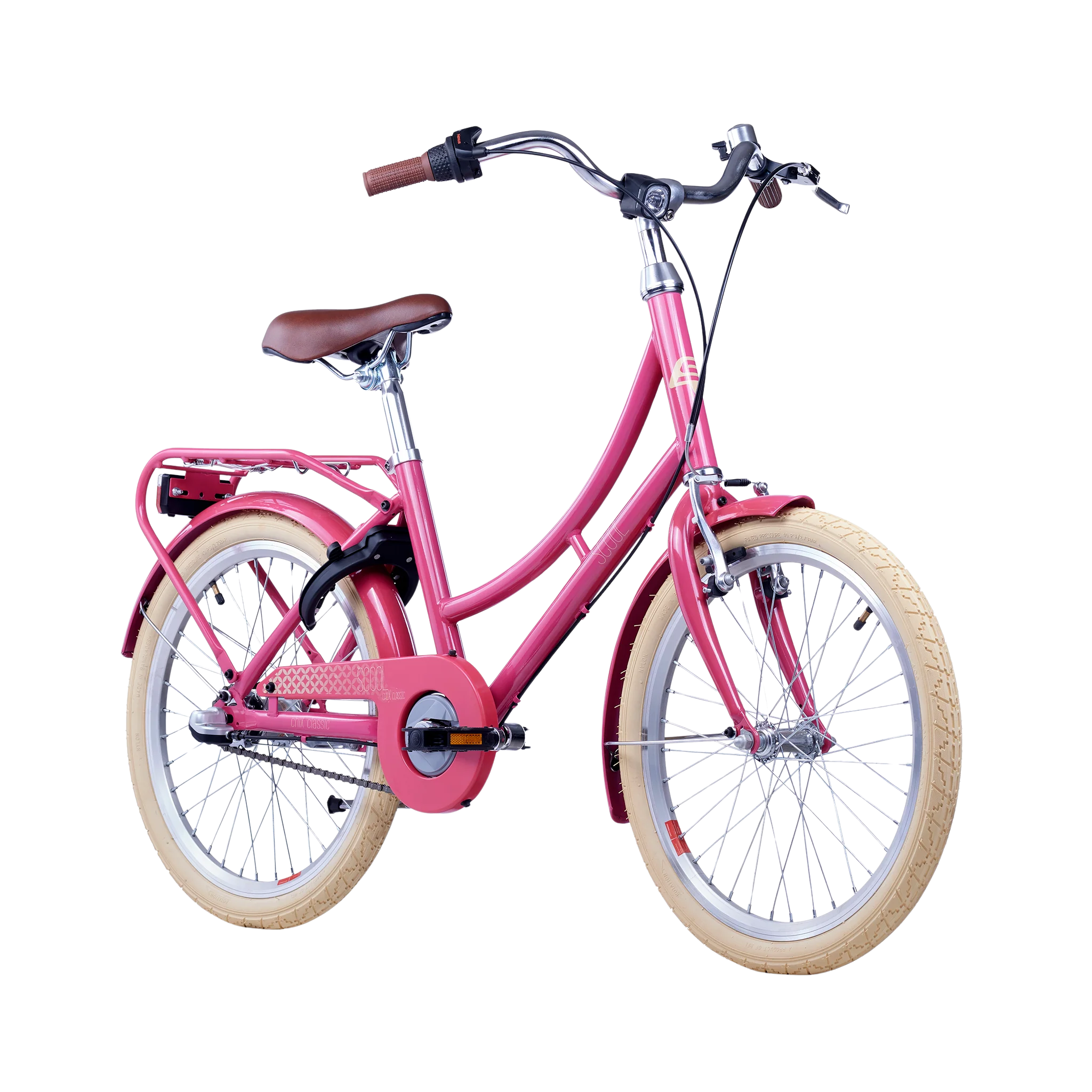 Laste jalgratas S’COOL chiX Classic, 20″ Berry/Beige