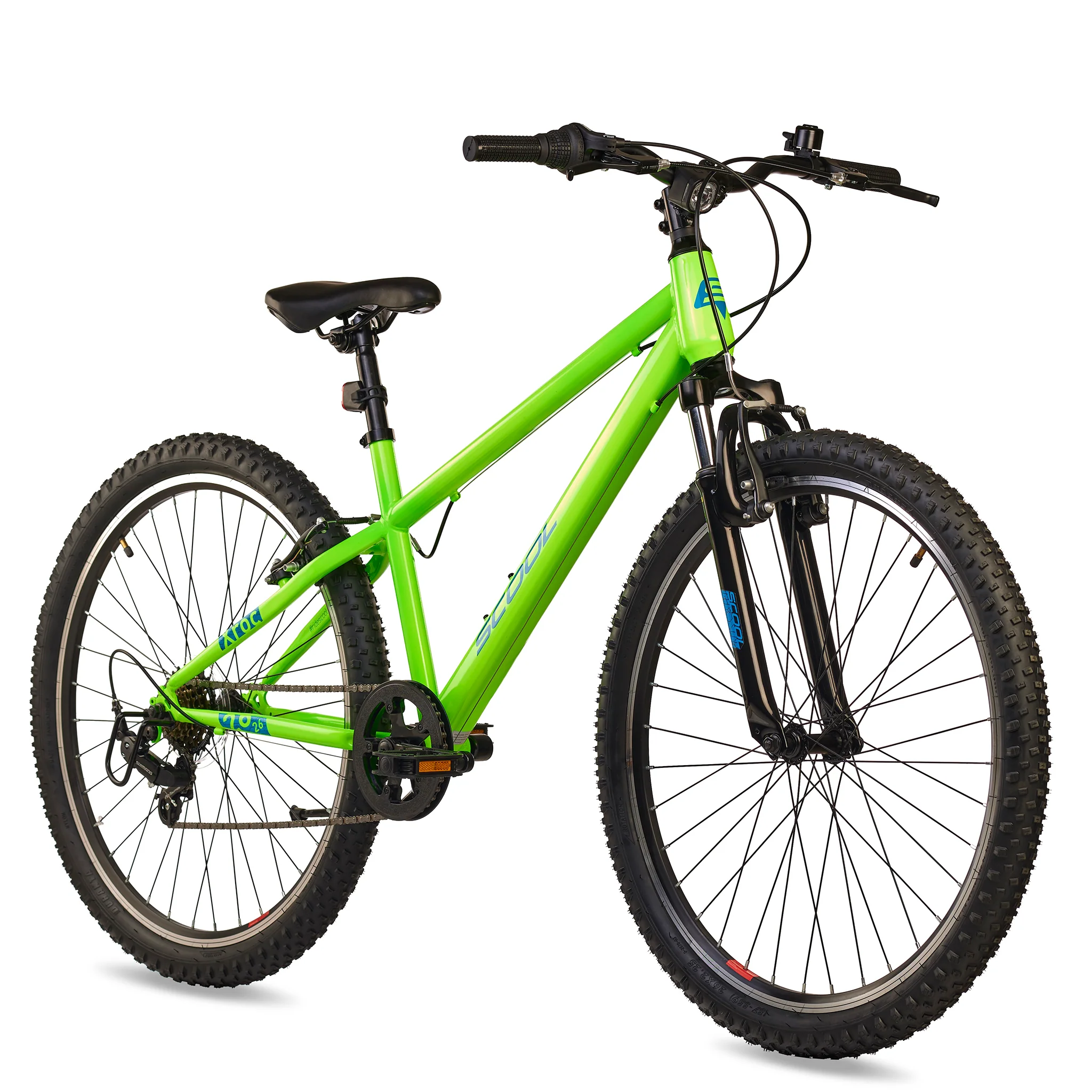 Noorte jalgratas S’COOL Xroc, 26″ Neon Green/Ocean
