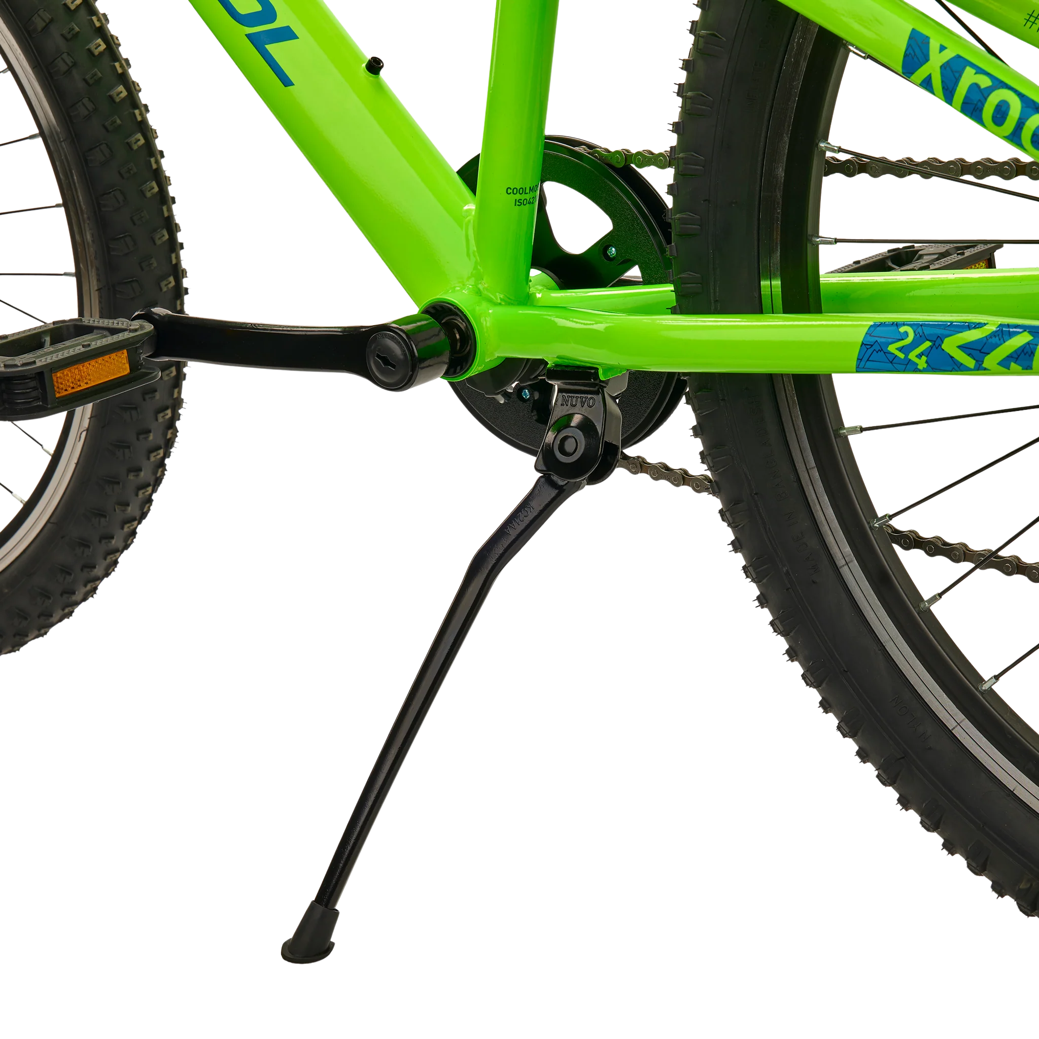 Laste jalgratas S’COOL Xroc, 24″ Neon Green/Ocean