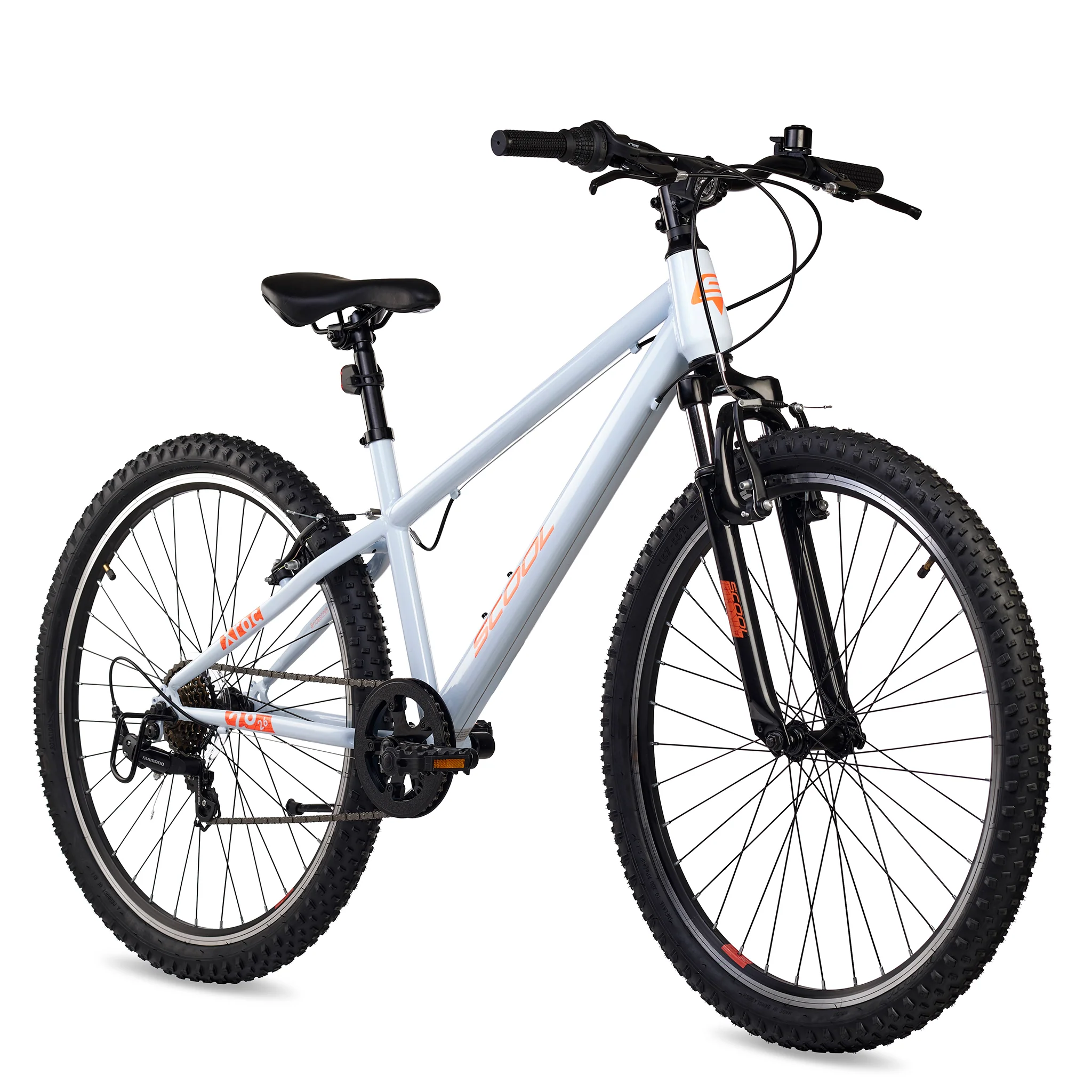 Noorte jalgratas S’COOL Xroc, 26″ Sky Grey/Neon Orange