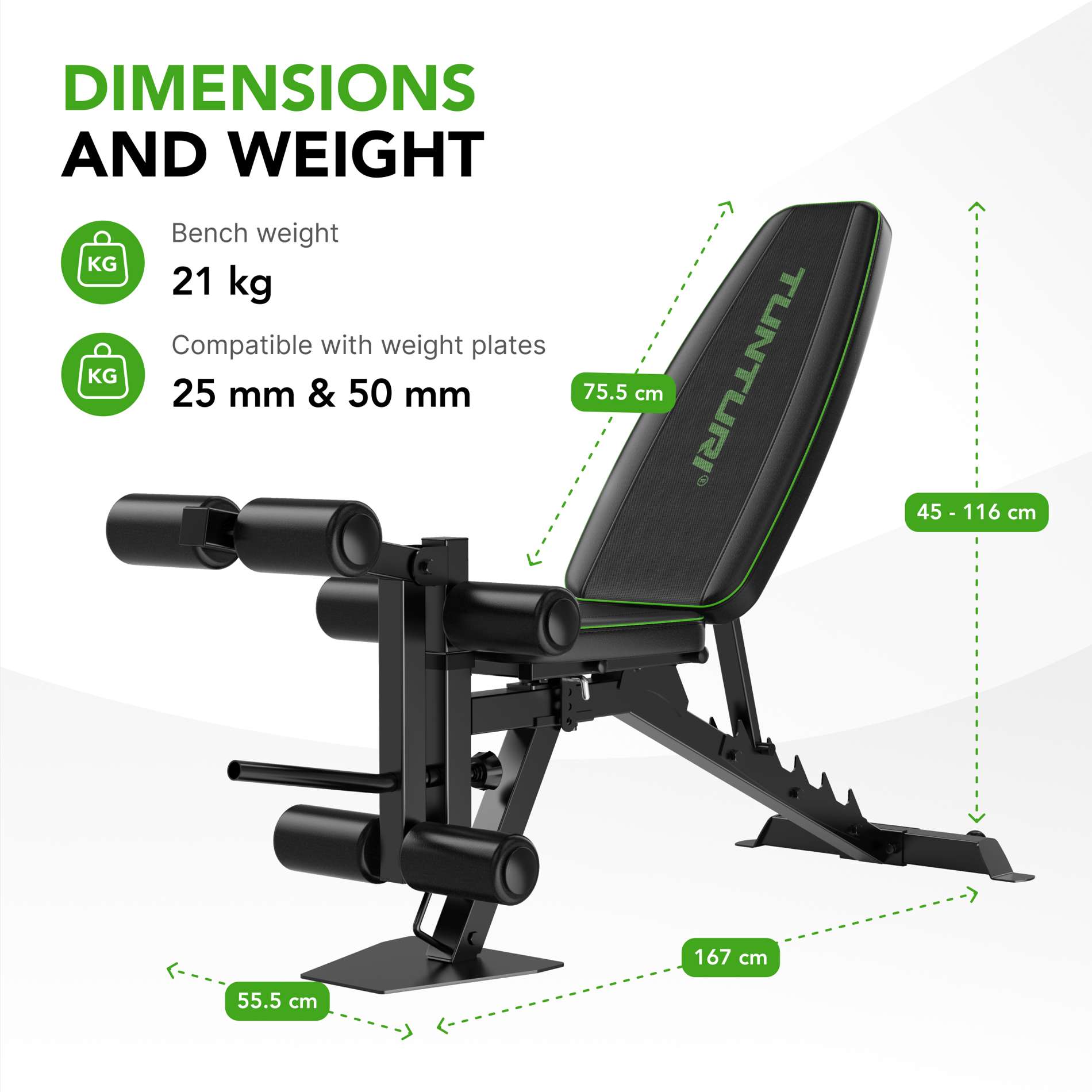 Treeningpink TUNTURI UB60 Utility Bench