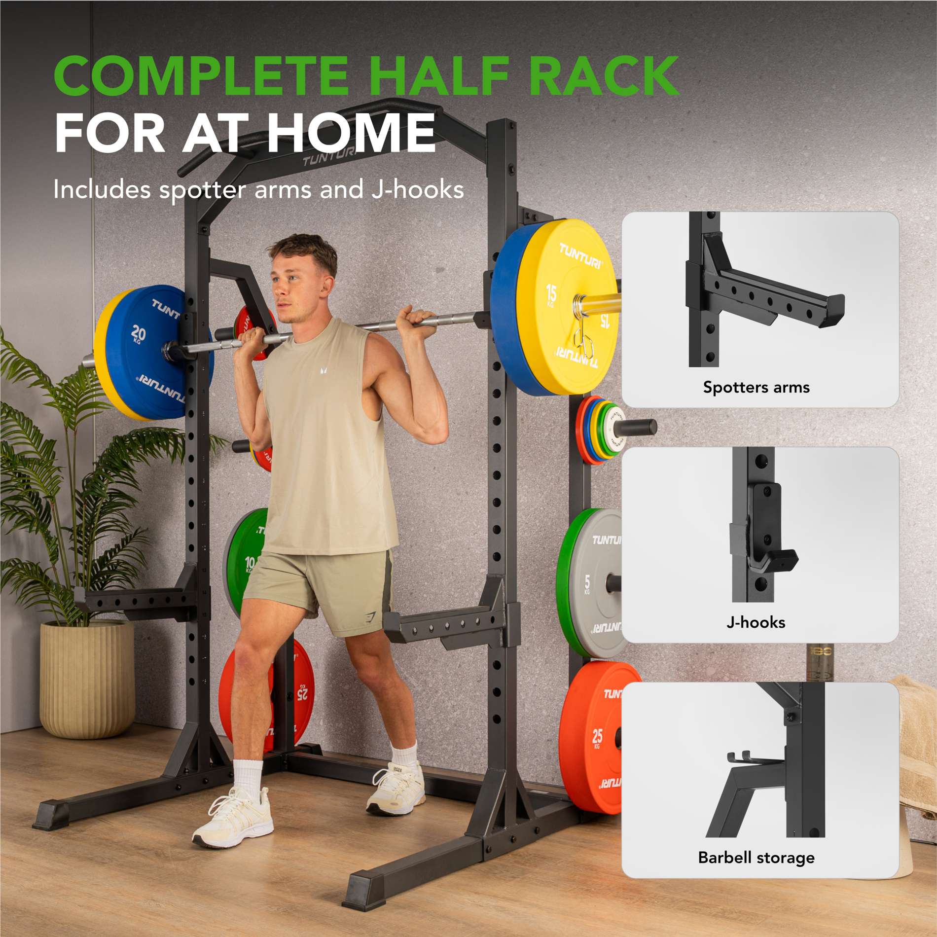 Poolraam TUNTURI HR60 Half Rack
