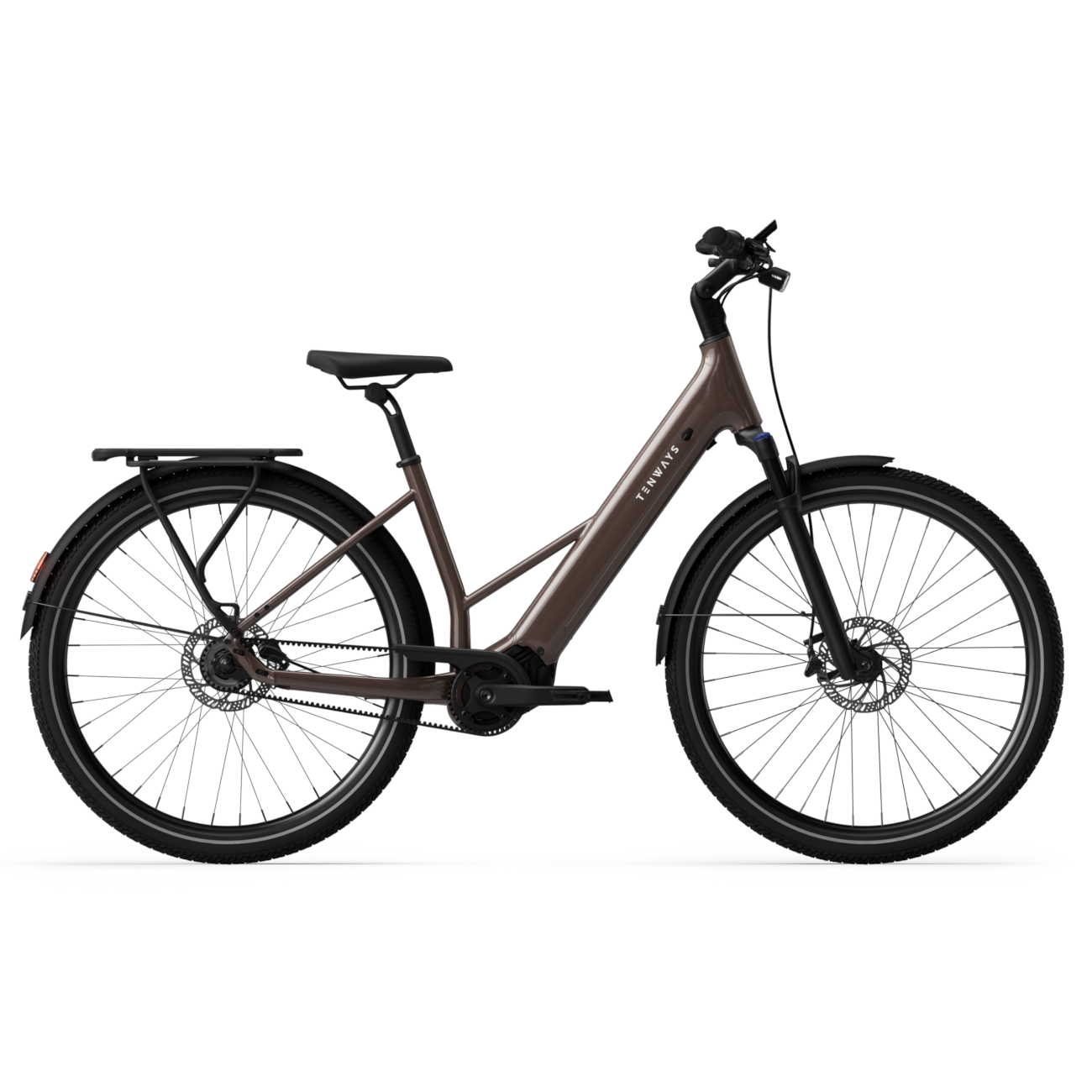 Elektrijalgratas TENWAYS Ago Air Belt, Walnut Brown