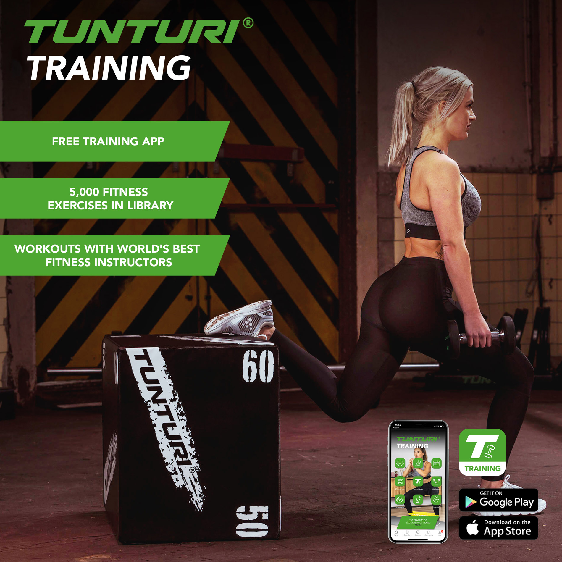 Treeningkast TUNTURI Plyo Box Soft (EVA) 50/60/75cm