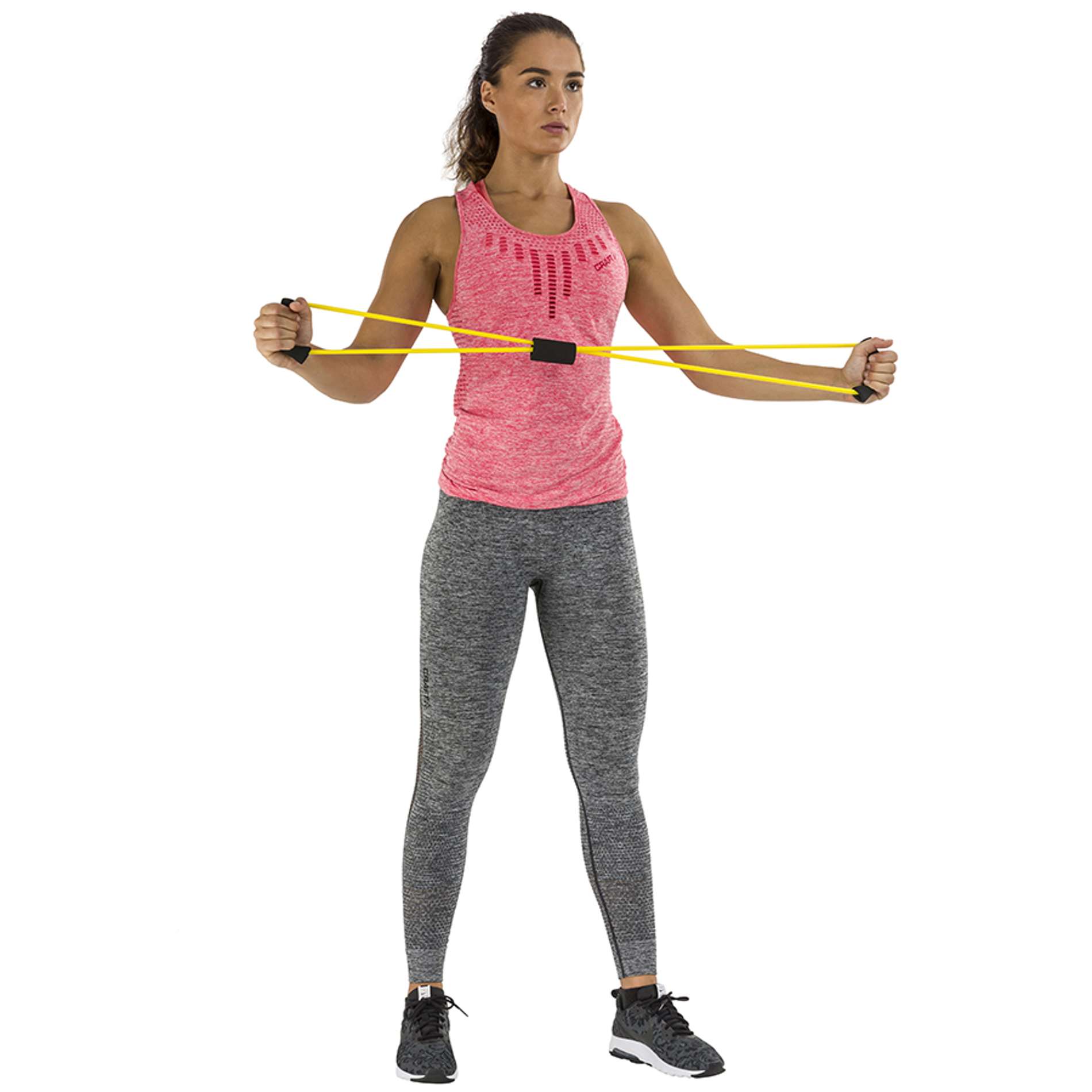 Võimlemiskummide komplekt TUNTURI Tubing Set with Grip, Light, Yellow