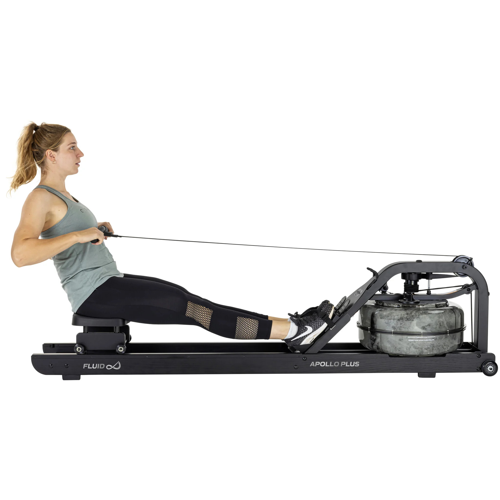 Sõudeergomeeter TUNTURI Fluid Rower Apollo Plus, must